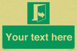 Custom sign safe condition door opens pulling left hand side